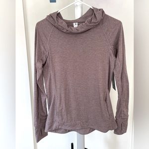 NWT 90 Degree by Reflex Heather Mocha Long Sleeve Hoodie